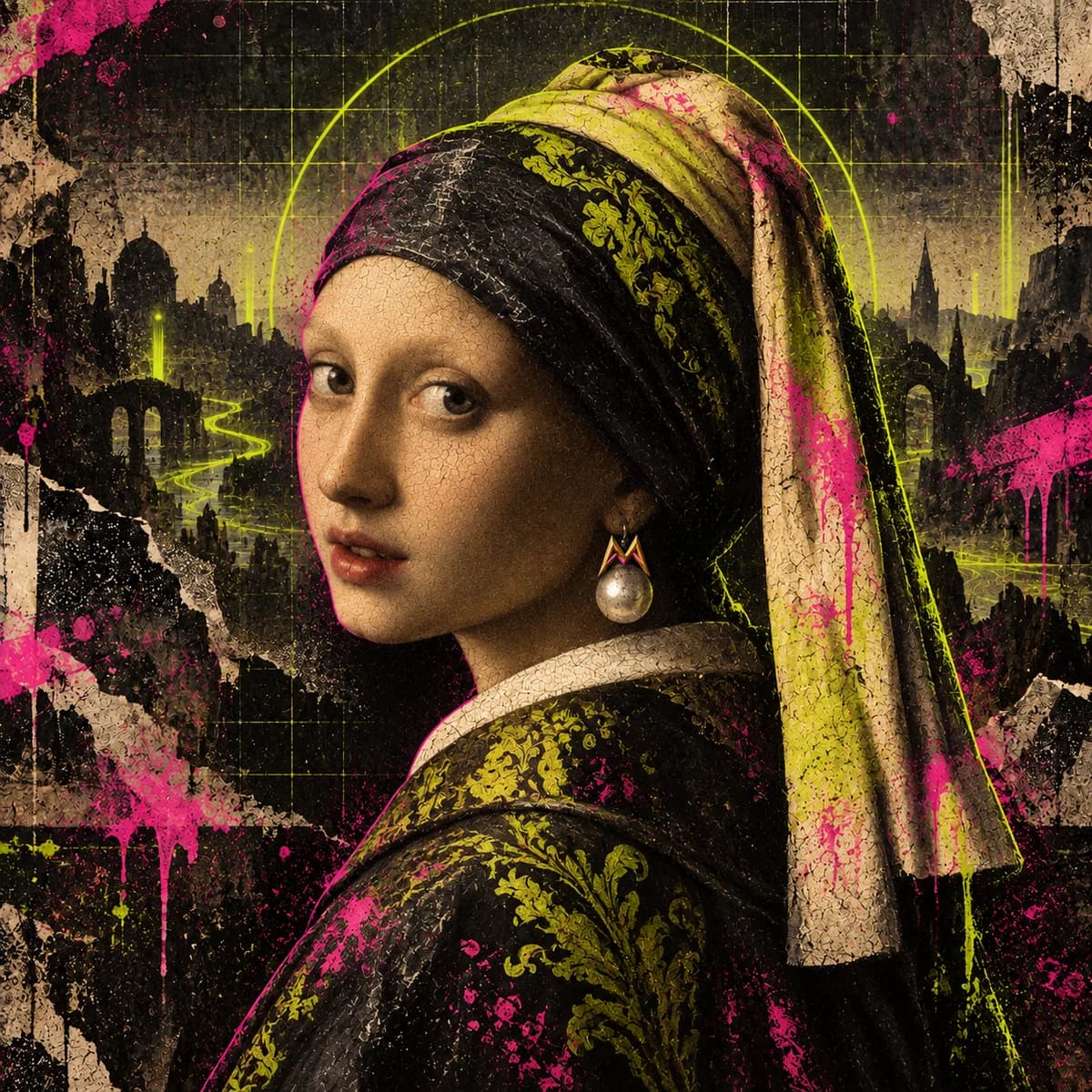 MAD Girl with a Pearl Earring inscription